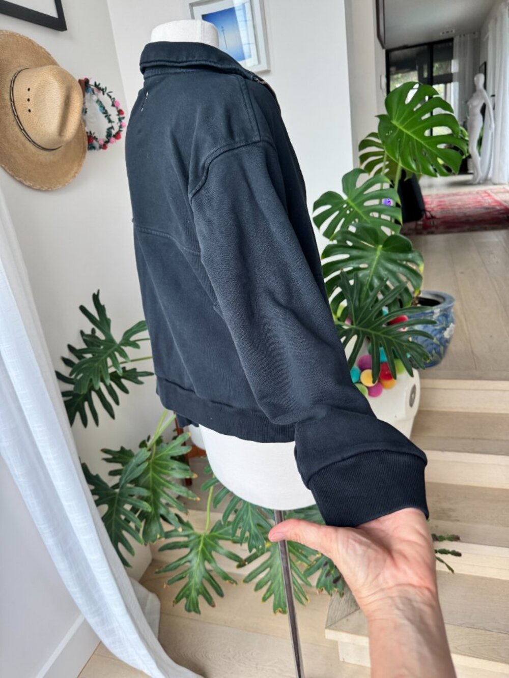 Everlane The Track Half Zip Pullover Black M Med - Picture 5 of 14